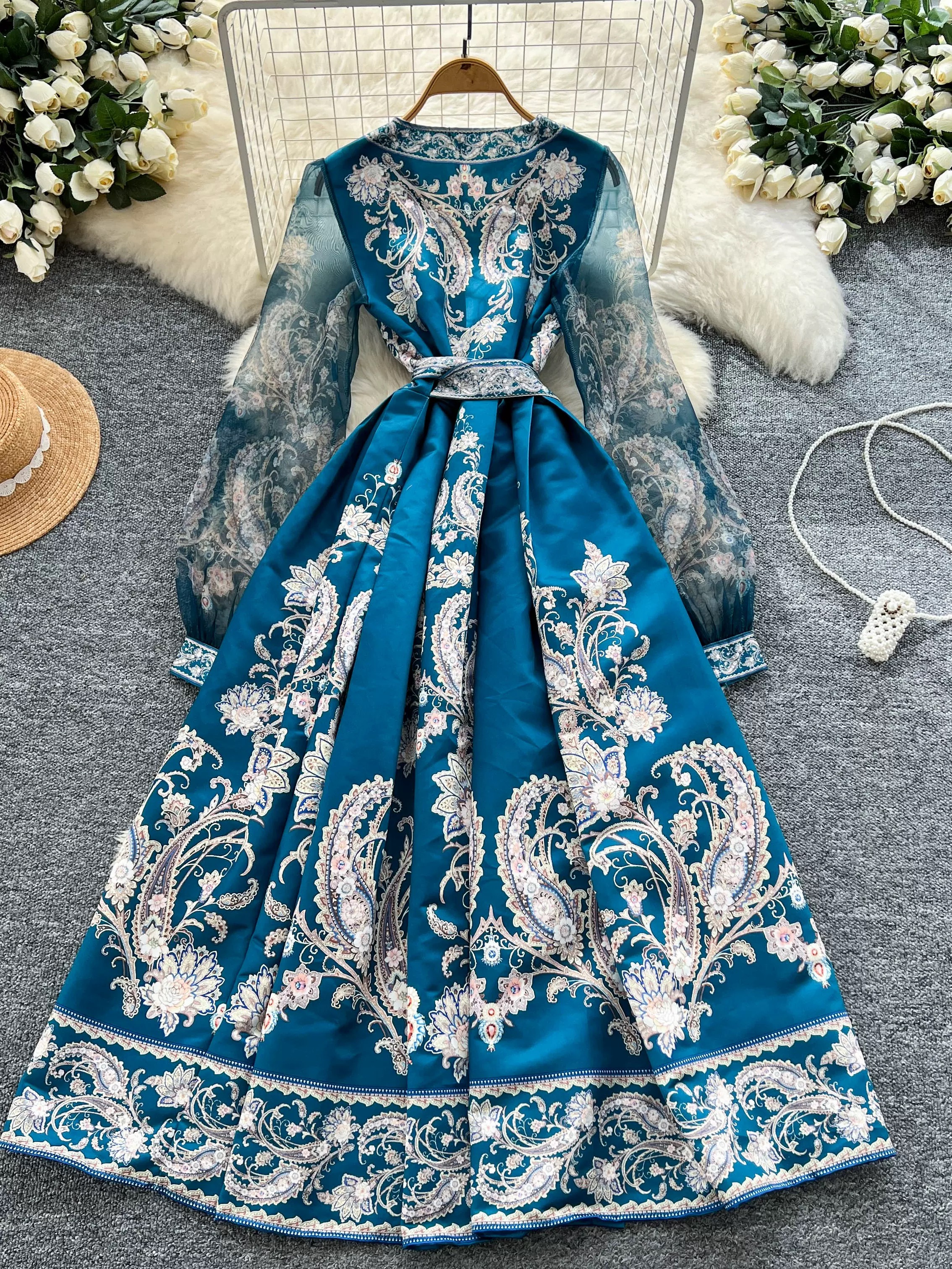 Try a different angle print dress ED192 images